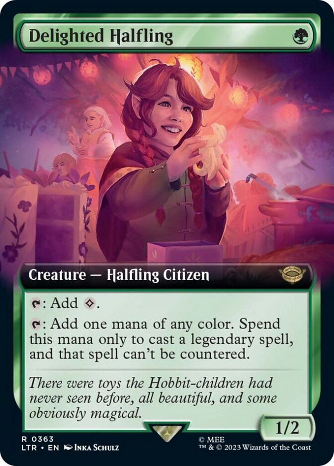 Delighted Halfling 363/281 (Universes Beyond: The Lord of the Rings: Tales of Middle-earth)  - Extended Art | Good Games Morley