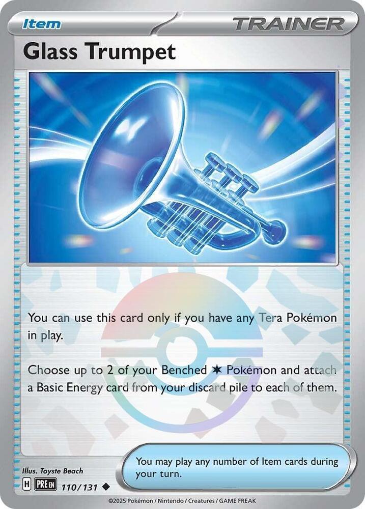 Glass Trumpet 110/131 (SV: Prismatic Evolutions)  - Poke Ball Holofoil | Good Games Morley