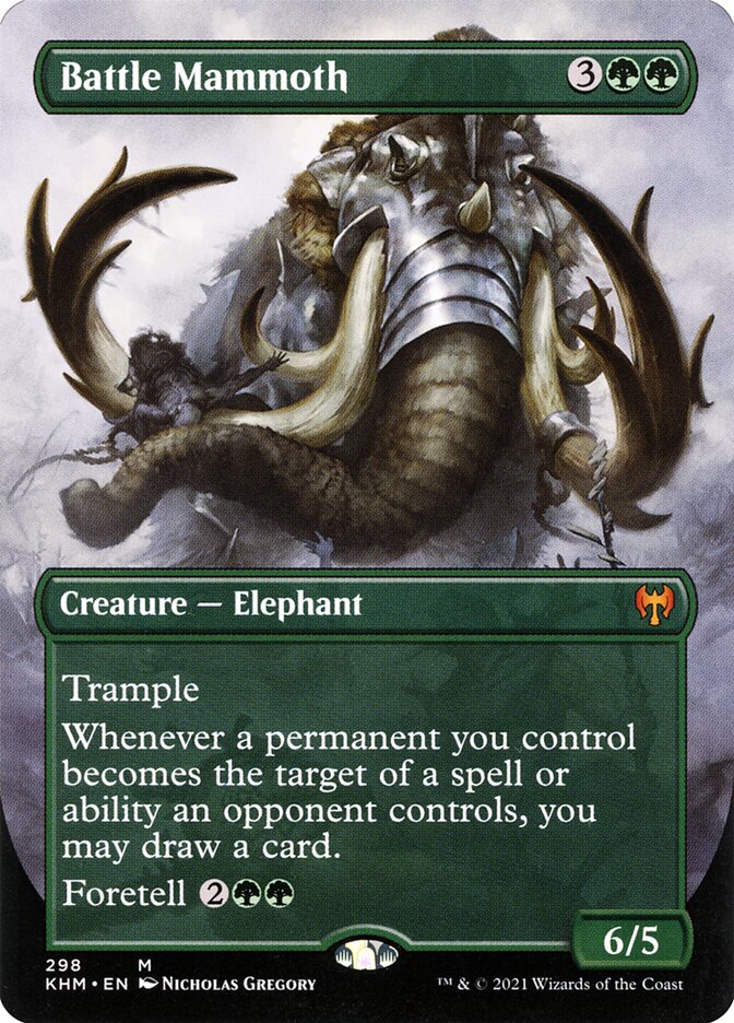 Battle Mammoth 298/285 (Kaldheim)  - Borderless Foil | Good Games Morley