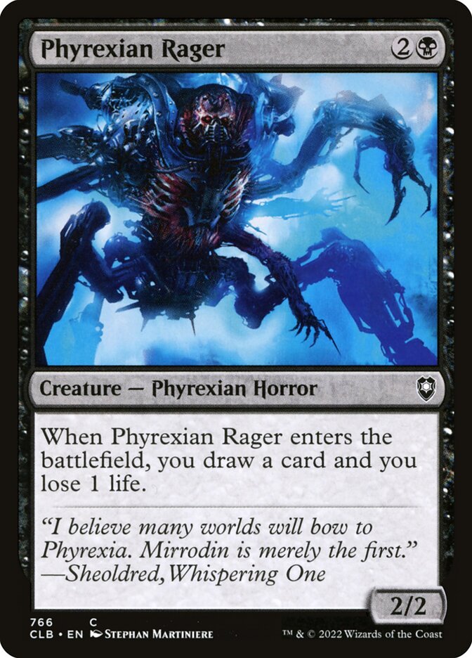 Phyrexian Rager 766 (Commander Legends: Battle for Baldur's Gate)  | Good Games Morley