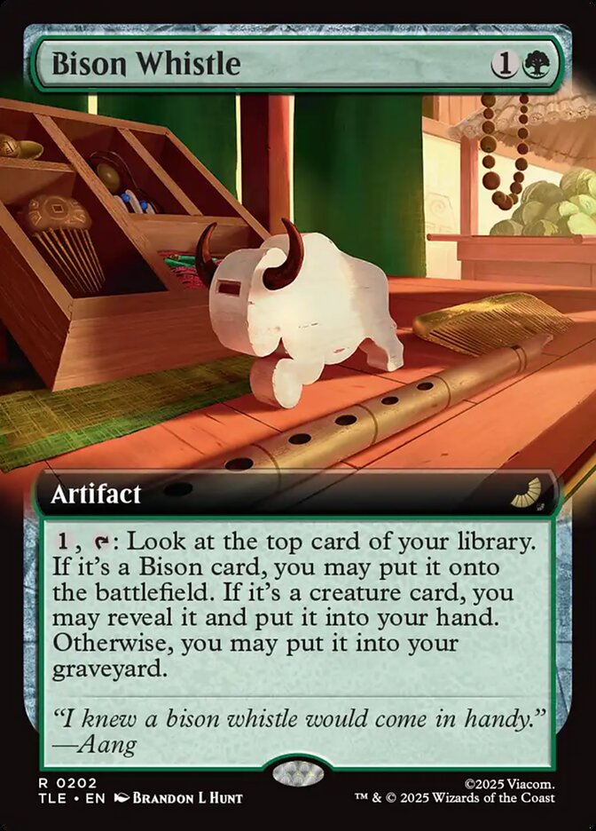 Bison Whistle 202/317 (Avatar: The Last Airbender: Eternal-Legal)  - Extended Art Foil | Good Games Morley