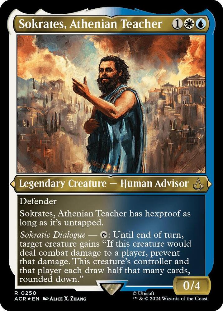 Sokrates, Athenian Teacher 250 (Universes Beyond: Assassin's Creed)  - Etched Foil | Good Games Morley