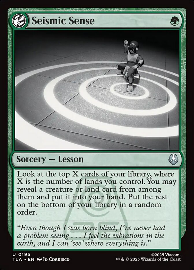 Seismic Sense 195 (Avatar: The Last Airbender)  - Foil | Good Games Morley