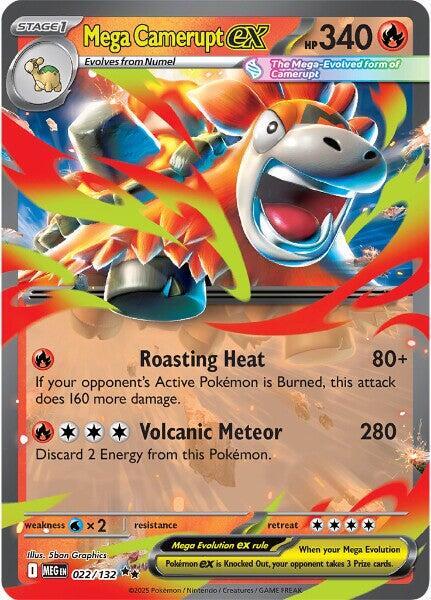 Mega Camerupt ex 022/132 (ME01: Mega Evolution)  - Holofoil | Good Games Morley