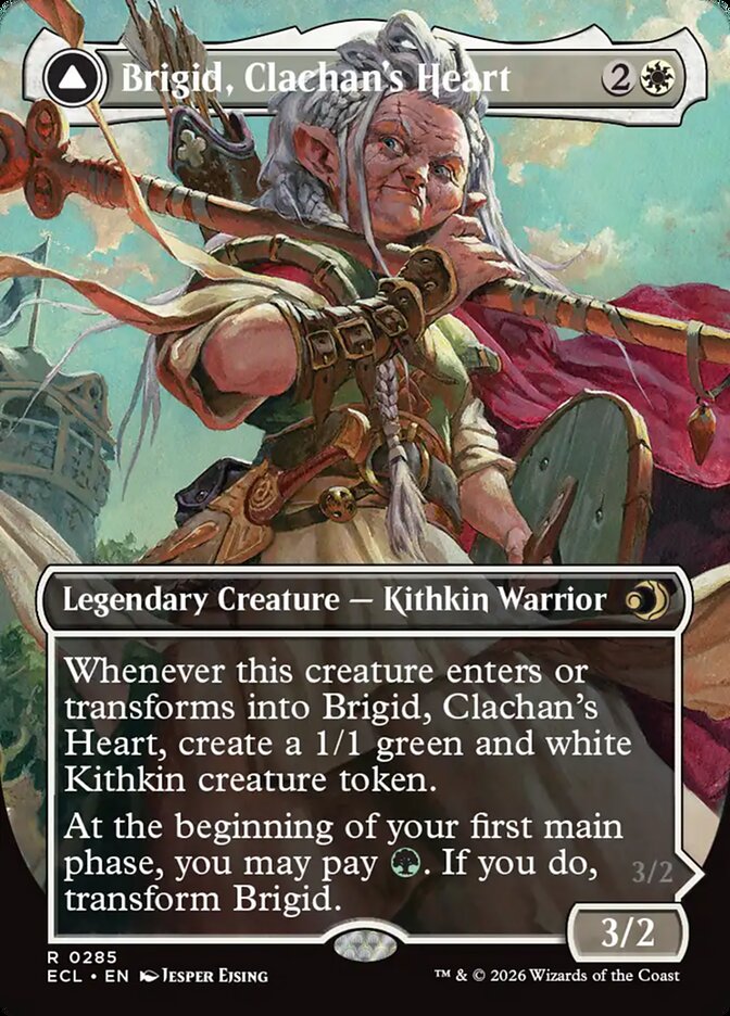 Brigid, Clachan's Heart // Brigid, Doun's Mind  285/273 (Lorwyn Eclipsed)  - Borderless Foil | Good Games Morley