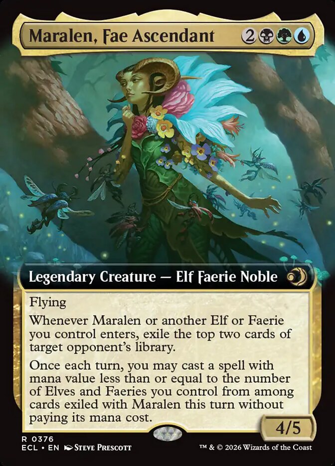 Maralen, Fae Ascendant 376 (Lorwyn Eclipsed)  - Extended Art Foil | Good Games Morley