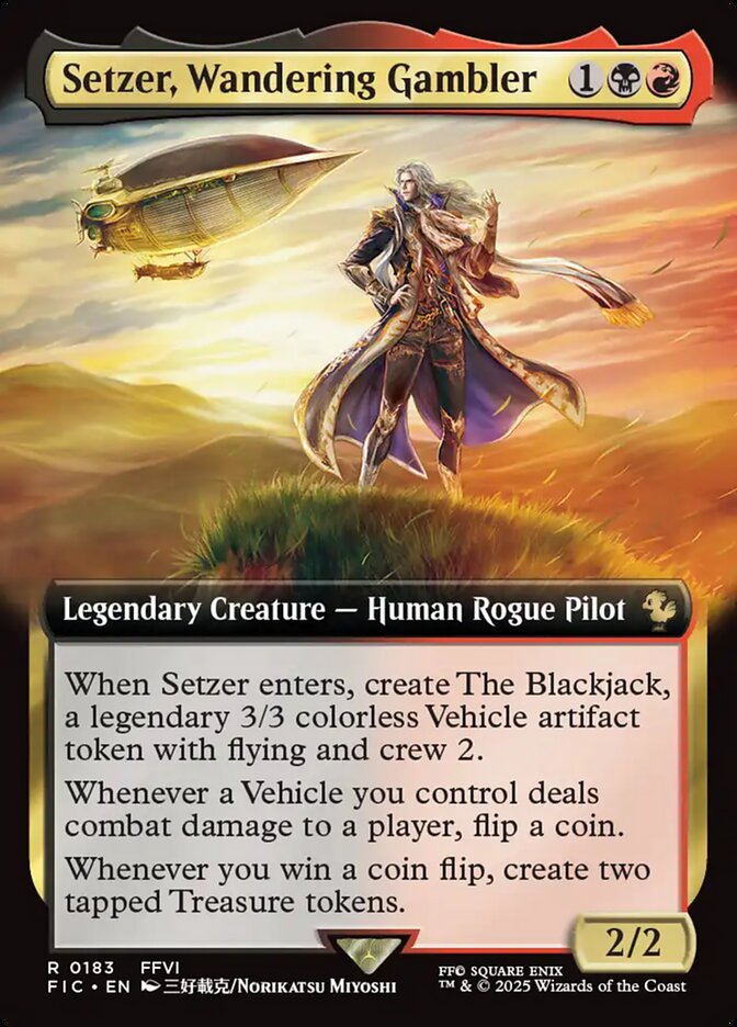 Setzer, Wandering Gambler 183 (Commander: FINAL FANTASY)  - Extended Art | Good Games Morley