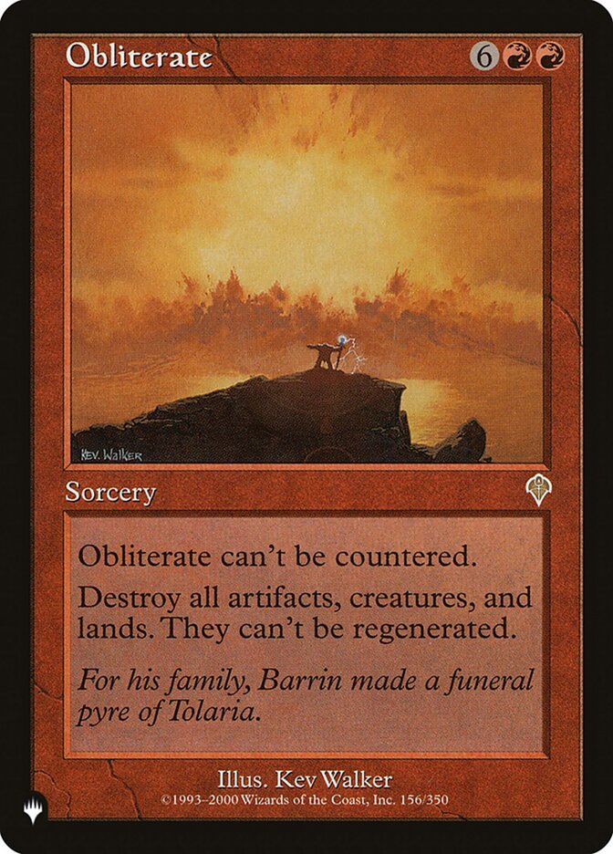 Obliterate INV-156/5075 (The List Reprints)  | Good Games Morley