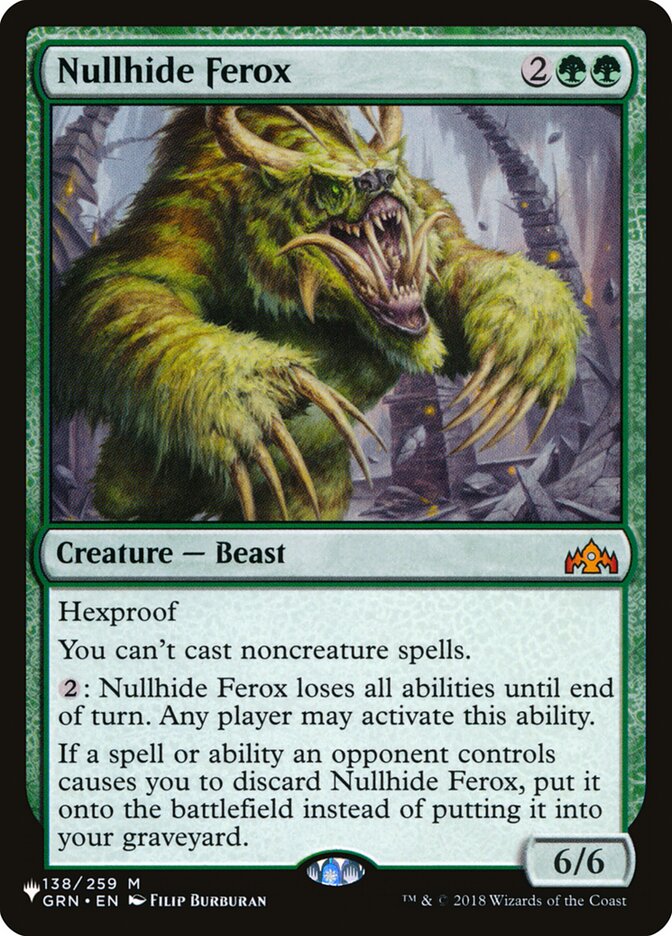 Nullhide Ferox 138/259 (The List Reprints)  | Good Games Morley