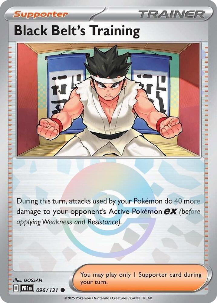 Black Belt's Training 096/131 (SV: Prismatic Evolutions)  - Poke Ball Holofoil | Good Games Morley