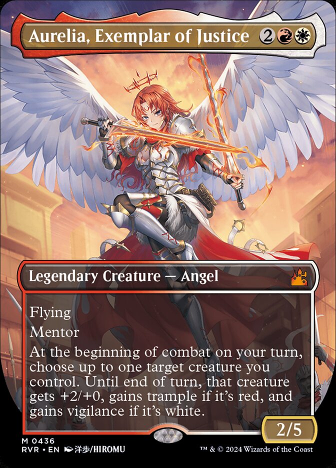 Aurelia, Exemplar of Justice 436/291 (Ravnica Remastered)  - Borderless | Good Games Morley