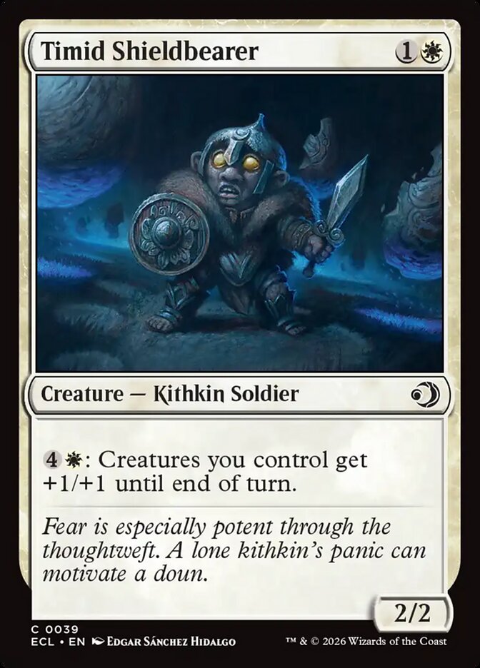 Timid Shieldbearer 39 (Lorwyn Eclipsed)  - Foil | Good Games Morley