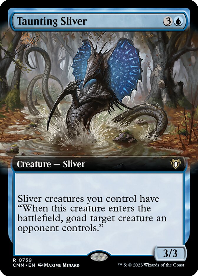 Taunting Sliver 759/451 (Commander Masters)  - Extended Art | Good Games Morley