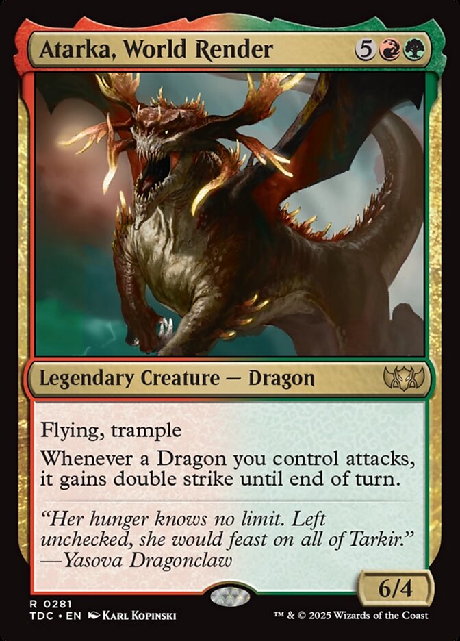 Atarka, World Render 281 (Commander: Tarkir: Dragonstorm)  | Good Games Morley