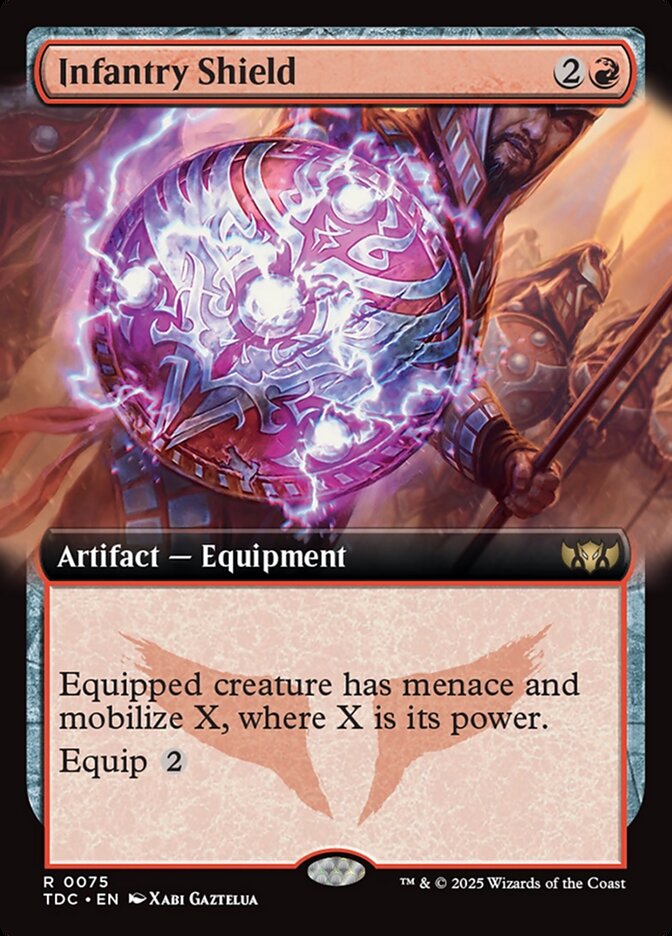 Infantry Shield 75 (Commander: Tarkir: Dragonstorm)  - Extended Art | Good Games Morley