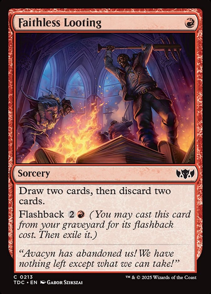 Faithless Looting 213 (Commander: Tarkir: Dragonstorm)  | Good Games Morley