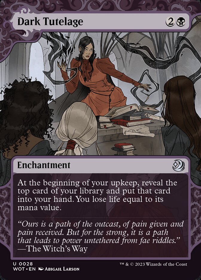 Dark Tutelage 28/63 (Wilds of Eldraine: Enchanting Tales)  - Showcase Foil | Good Games Morley