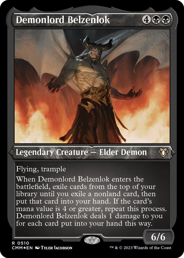 Demonlord Belzenlok 510/451 (Commander Masters)  - Etched Foil | Good Games Morley