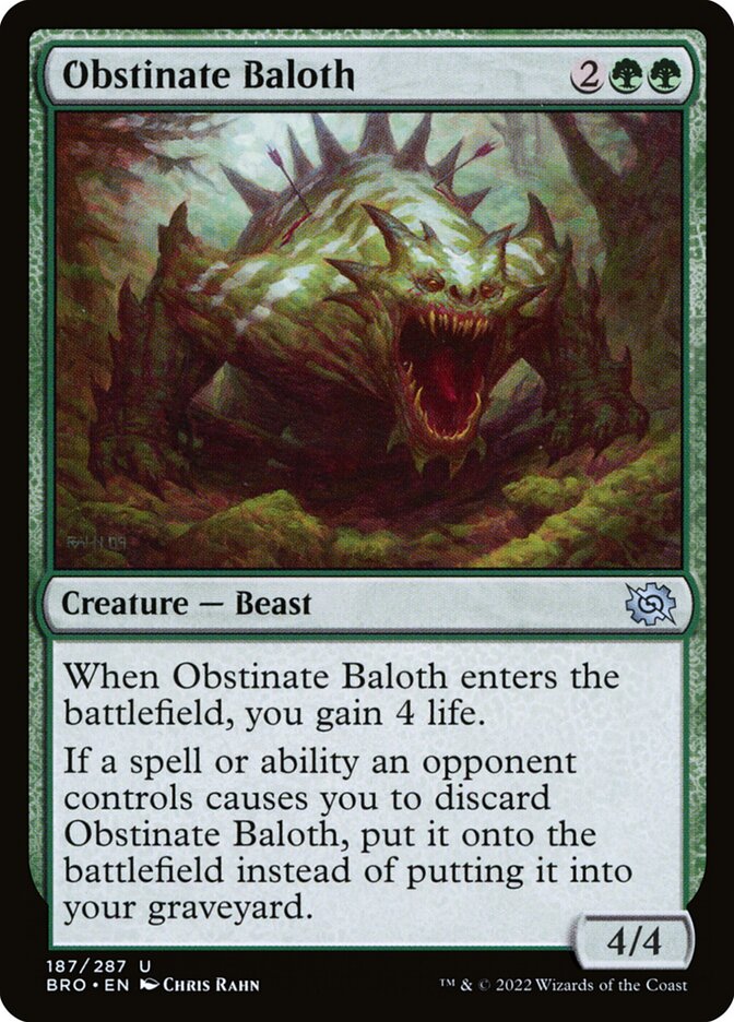 Obstinate Baloth 187/287 (The Brothers' War)  | Good Games Morley