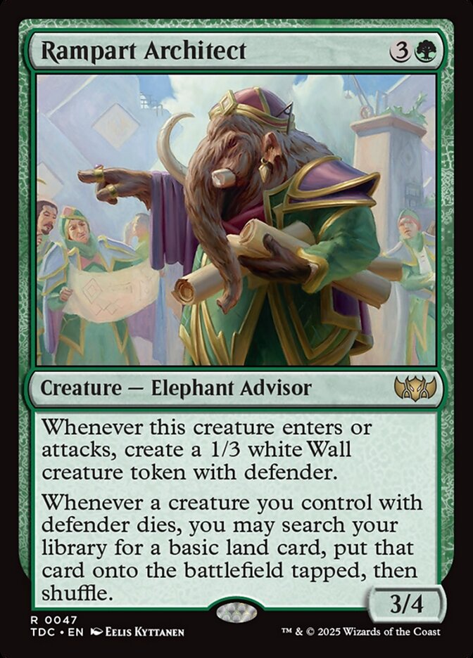 Rampart Architect 47 (Commander: Tarkir: Dragonstorm)  | Good Games Morley
