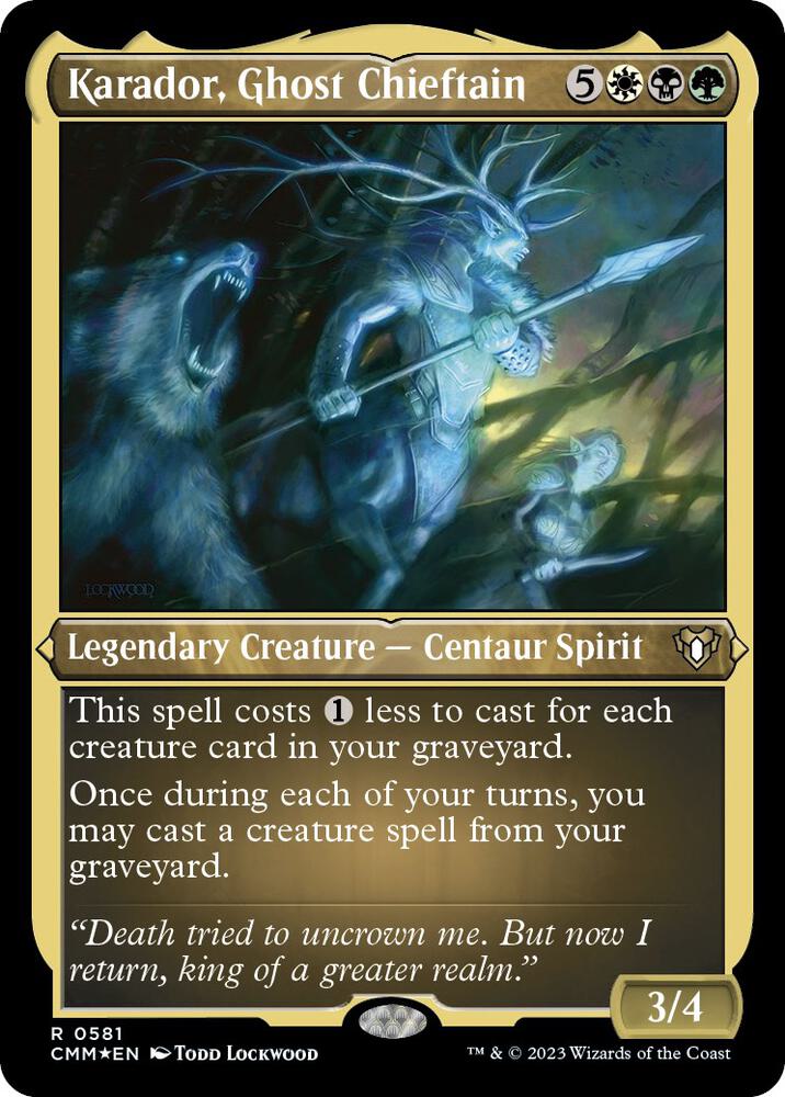 Karador, Ghost Chieftain 581/451 (Commander Masters)  - Etched Foil | Good Games Morley