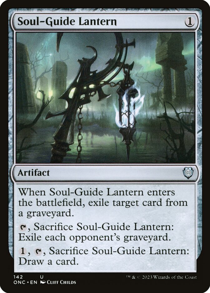 Soul-Guide Lantern 142/28 (Commander: Phyrexia: All Will Be One)  | Good Games Morley