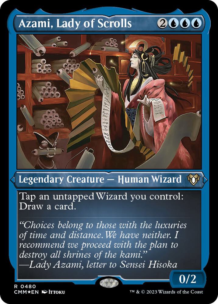 Azami, Lady of Scrolls 480/451 (Commander Masters)  - Etched Foil | Good Games Morley