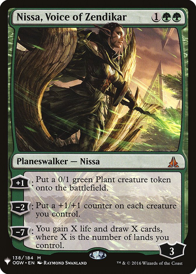 Nissa, Voice of Zendikar OGW-138/5075 (The List Reprints)  | Good Games Morley