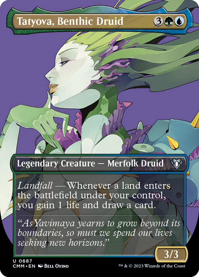 Tatyova, Benthic Druid 687/451 (Commander Masters)  - Borderless | Good Games Morley