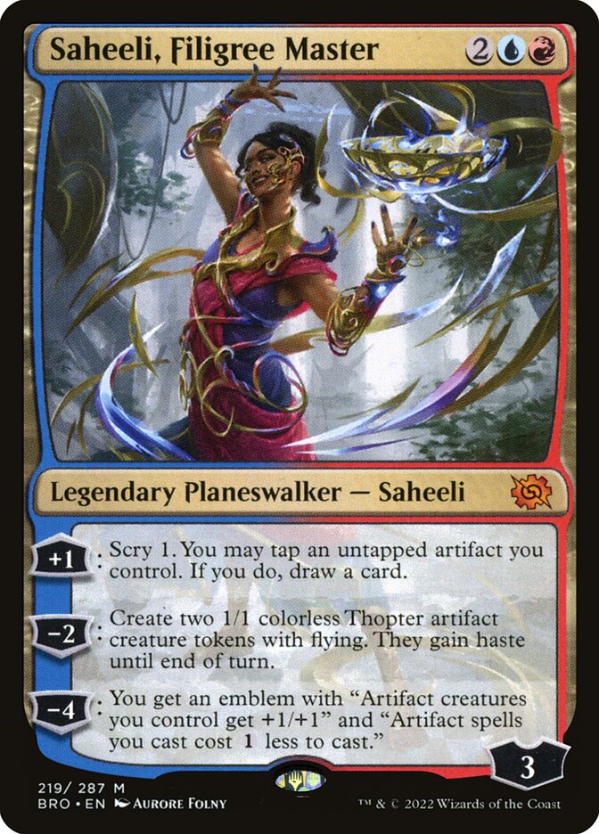 Saheeli Filigree Master 219 (The Brothers' War)  | Good Games Morley