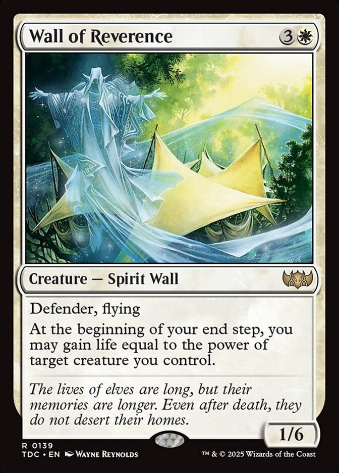 Wall of Reverence 139 (Commander: Tarkir: Dragonstorm)  | Good Games Morley