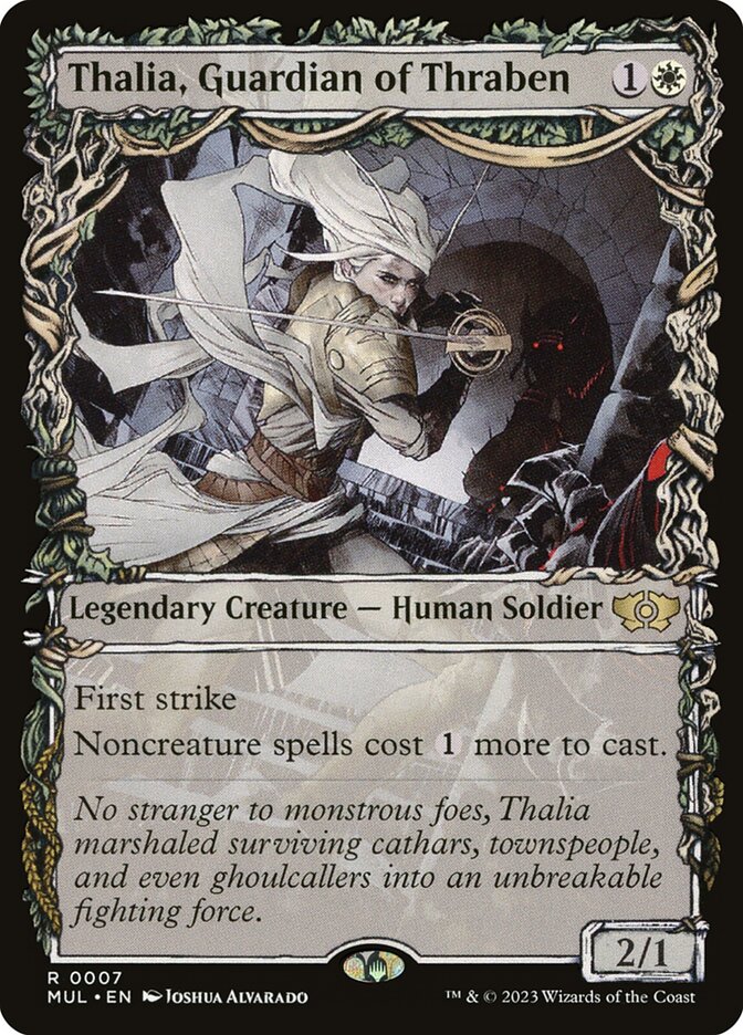 Thalia, Guardian of Thraben 7/65 (March of the Machine: Multiverse Legends)  - Showcase | Good Games Morley