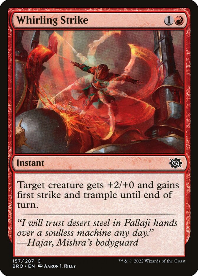 Whirling Strike 157/287 (The Brothers' War)  - Foil | Good Games Morley