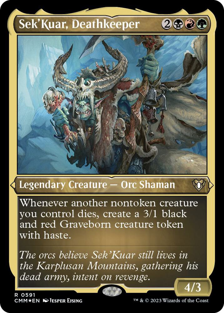 Sek'Kuar, Deathkeeper 591/451 (Commander Masters)  - Etched Foil | Good Games Morley