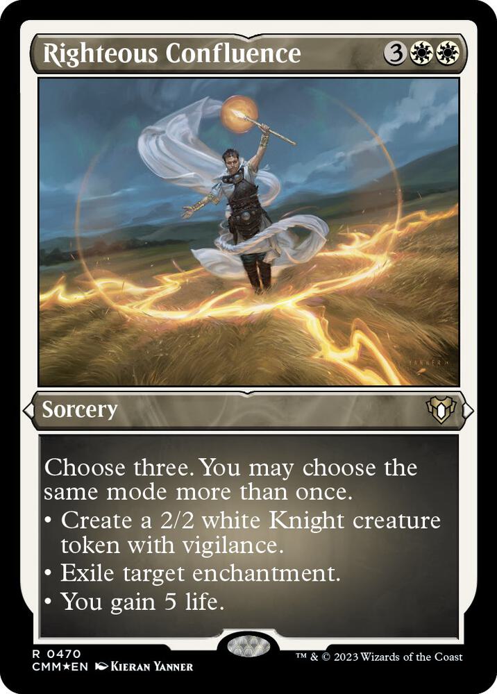 Righteous Confluence 470/451 (Commander Masters)  - Etched Foil | Good Games Morley