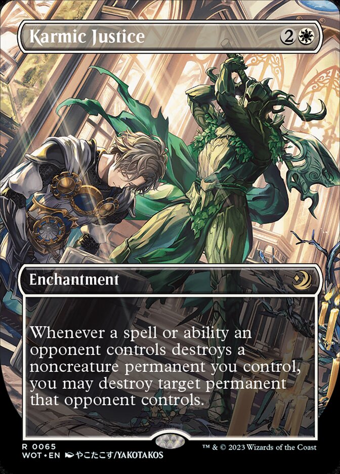 Karmic Justice 65/63 (Wilds of Eldraine: Enchanting Tales)  - Borderless Foil | Good Games Morley
