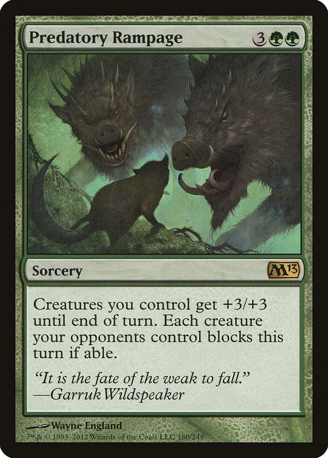 Predatory Rampage 180/249 (Magic 2013 (M13))  | Good Games Morley