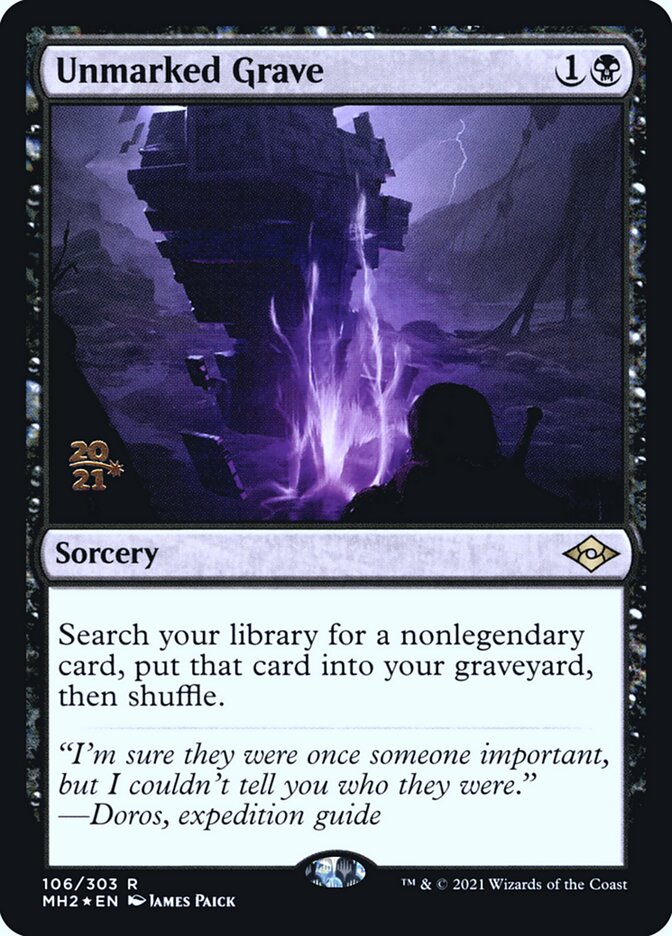 Unmarked Grave 106s/86 (Prerelease Cards)  - Foil | Good Games Morley