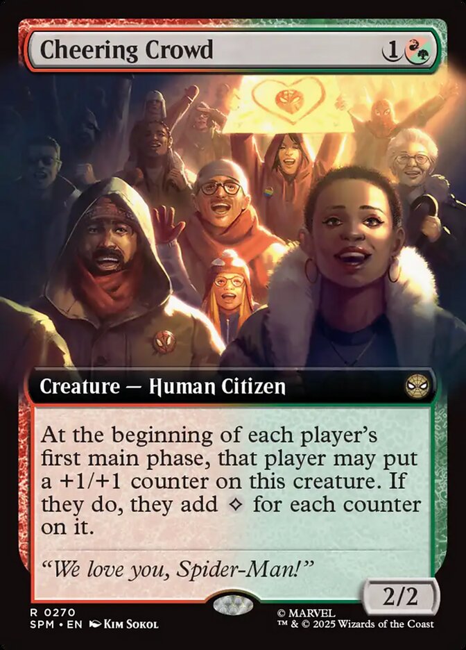 Cheering Crowd 270/198 (Marvel's Spider-Man)  - Extended Art  | Good Games Morley