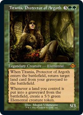 Titania Protector of Argoth Retro Frame Foil Etched 416 (Modern Horizons 2)  - Foil | Good Games Morley