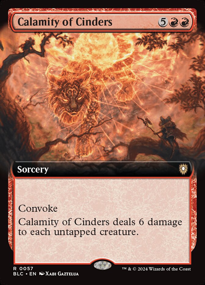 Calamity of Cinders 57 (Commander: Bloomburrow)  - Extended Art | Good Games Morley
