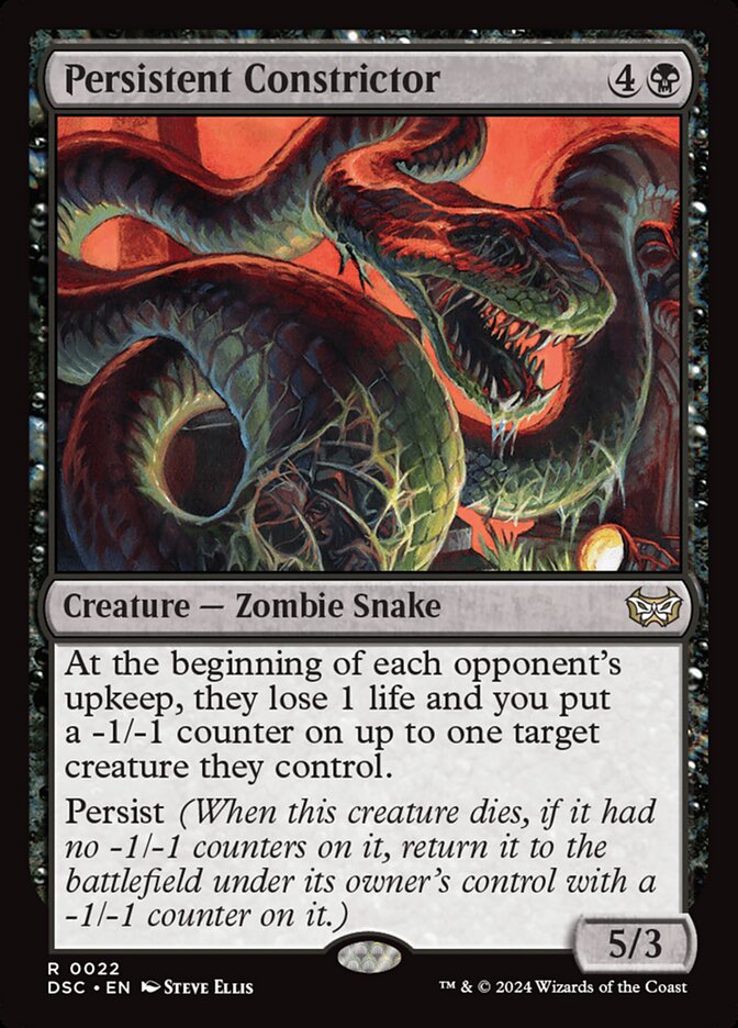 Persistent Constrictor 22/40 (Commander: Duskmourn: House of Horror)  | Good Games Morley