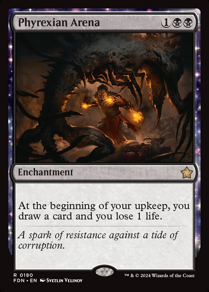 Phyrexian Arena 180 (Foundations)  - Foil | Good Games Morley