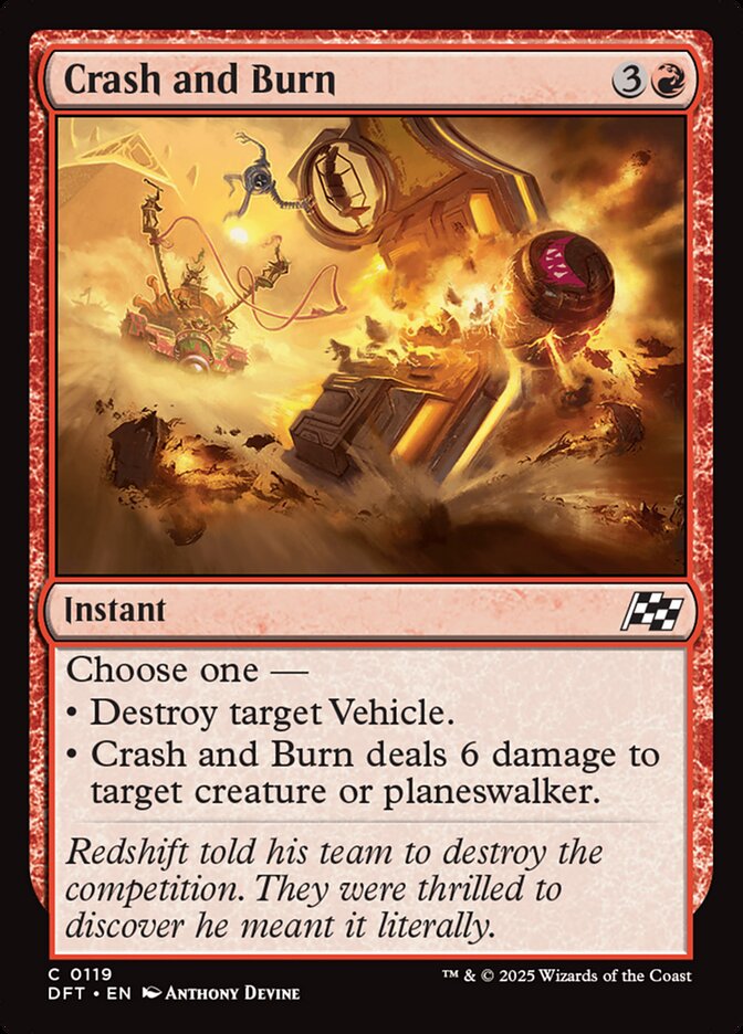 Crash and Burn 119/291 (Aetherdrift)  - Foil | Good Games Morley