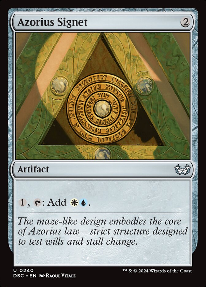 Azorius Signet 240/40 (Commander: Duskmourn: House of Horror)  | Good Games Morley