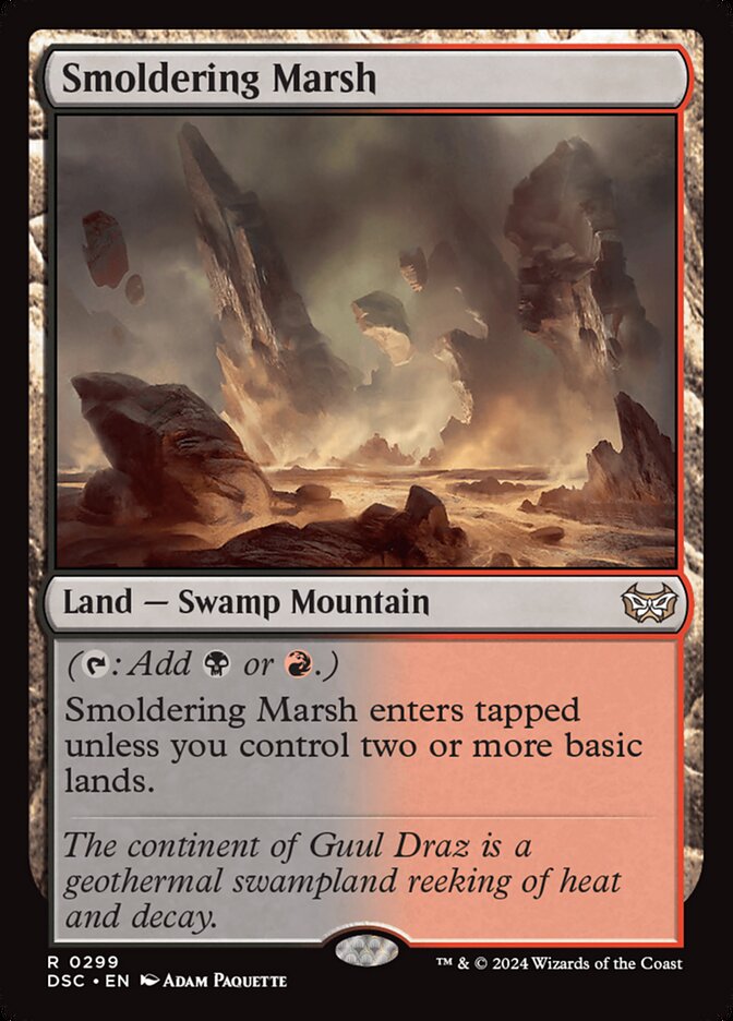 Smoldering Marsh 299/40 (Commander: Duskmourn: House of Horror)  | Good Games Morley