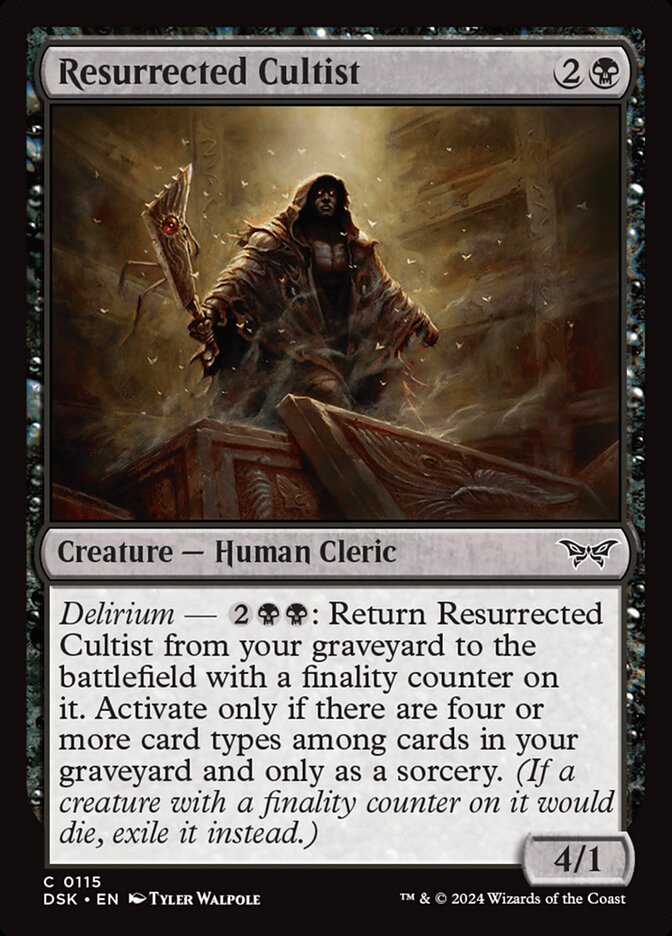 Resurrected Cultist 115/286 (Duskmourn: House of Horror)  | Good Games Morley