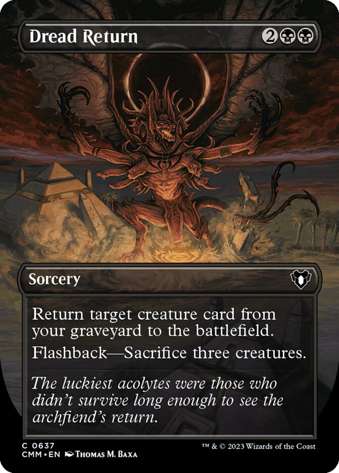 Dread Return 637/451 (Commander Masters)  - Borderless Foil | Good Games Morley