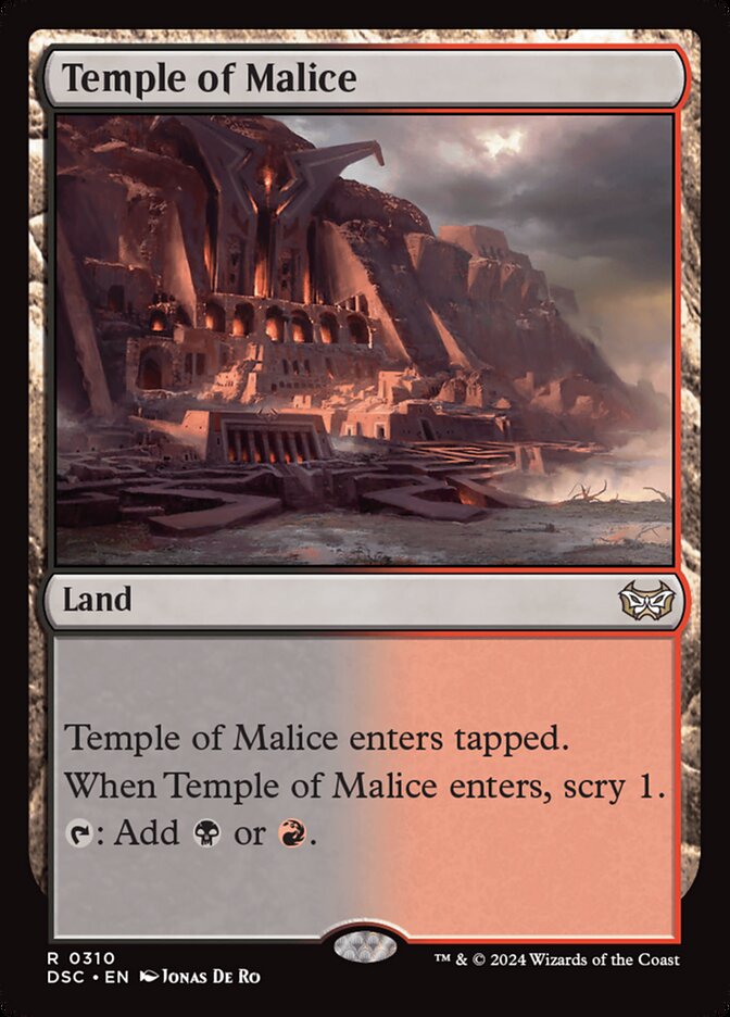 Temple of Malice 310/40 (Commander: Duskmourn: House of Horror)  | Good Games Morley