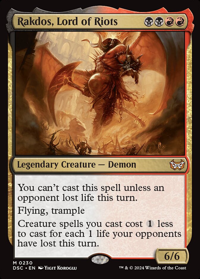 Rakdos, Lord of Riots 230 (Commander: Duskmourn: House of Horror)  | Good Games Morley